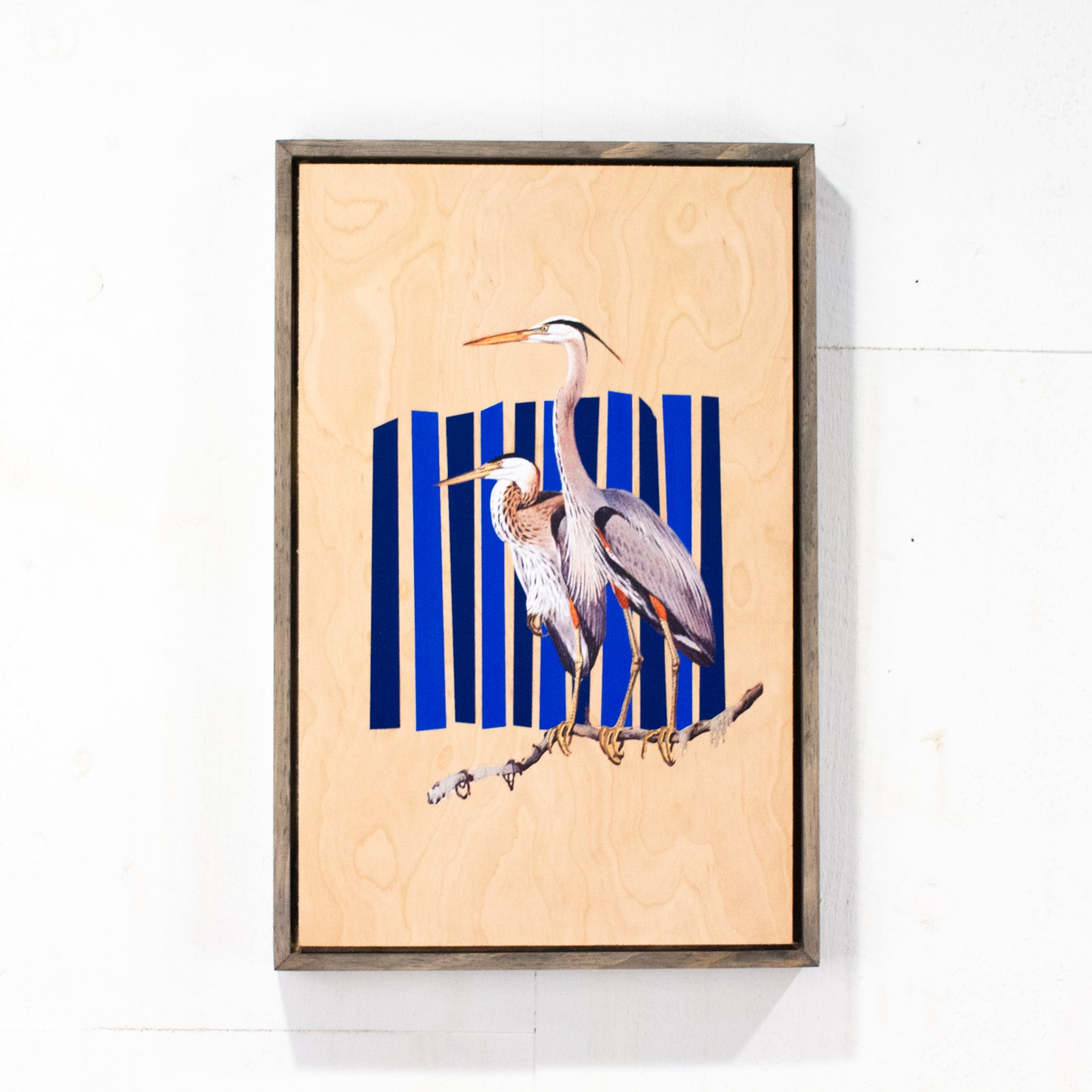 Great Blue Heron Wooden Poster