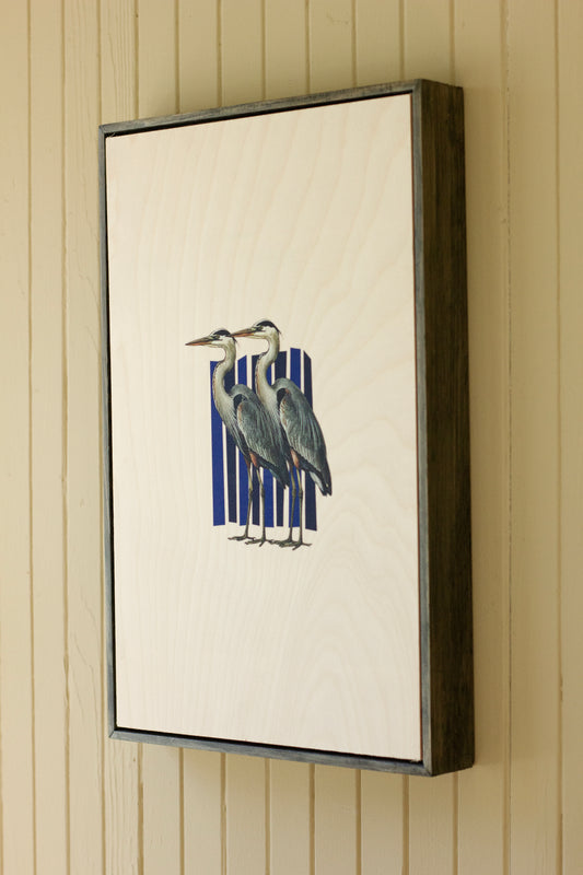 Great Blue Heron Wooden Poster