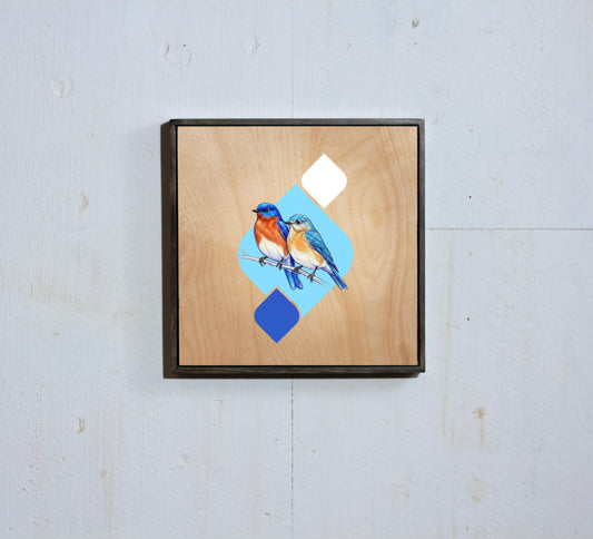 Eastern Bluebird Wooden Poster