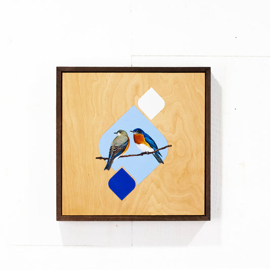 Eastern Bluebird Wooden Poster