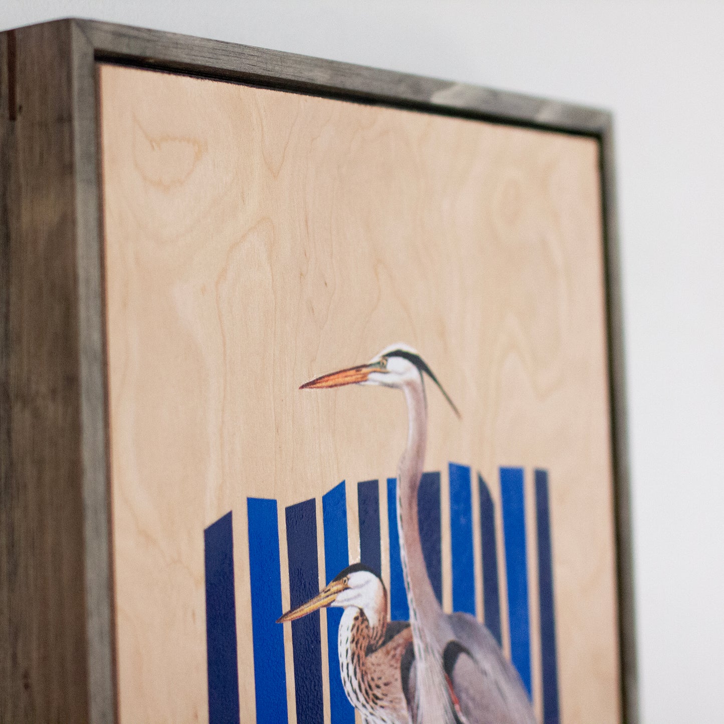 Great Blue Heron Wooden Poster